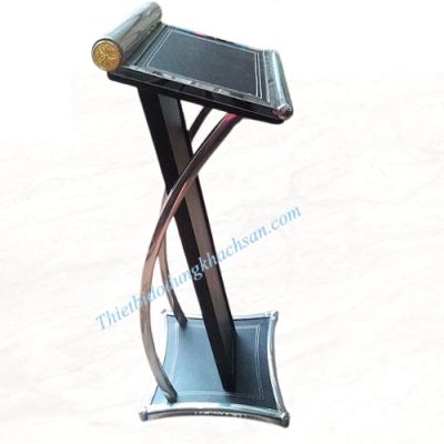 Bục phát biểu inox bọc da