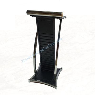 Bục phát biểu inox bọc da