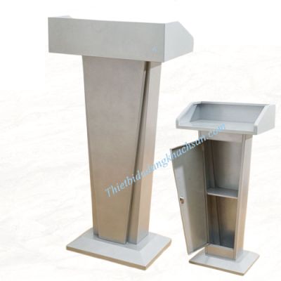 Bục phát biểu sắt sơn màu trắng