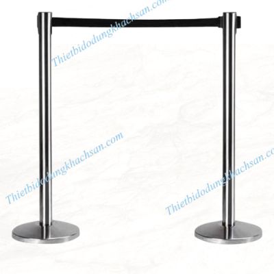 Cột chắn inox dây căng 3m đen