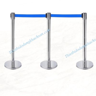 Cột chắn inox dây căng 3m xanh