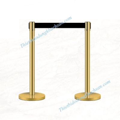 Cột inox vàng dây căng 2m đen