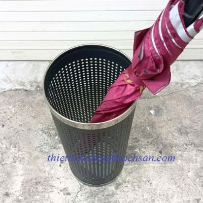 Thùng dù sắt sơn viền inox 2 đầu