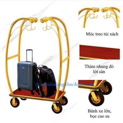Xe đẩy hành lý mái vòm